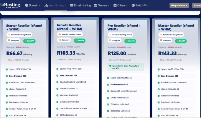 pick a hosting plan
